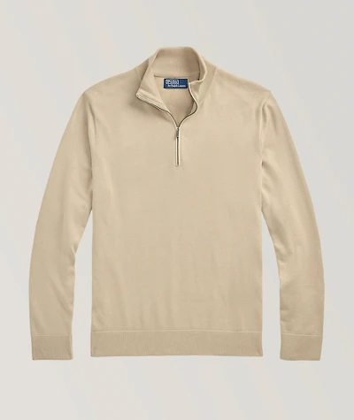 Quarter-Zip Cotton Sweater