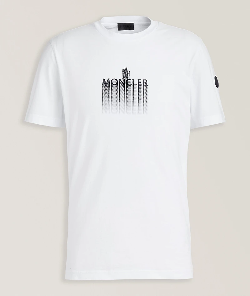 Vibrating Text Logo Cotton T-Shirt