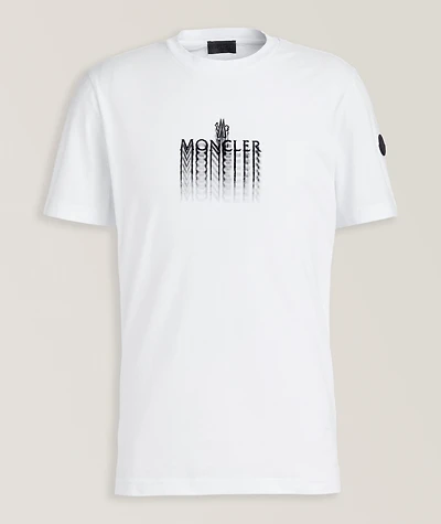 Vibrating Text Logo Cotton T-Shirt