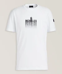 Vibrating Text Logo Cotton T-Shirt