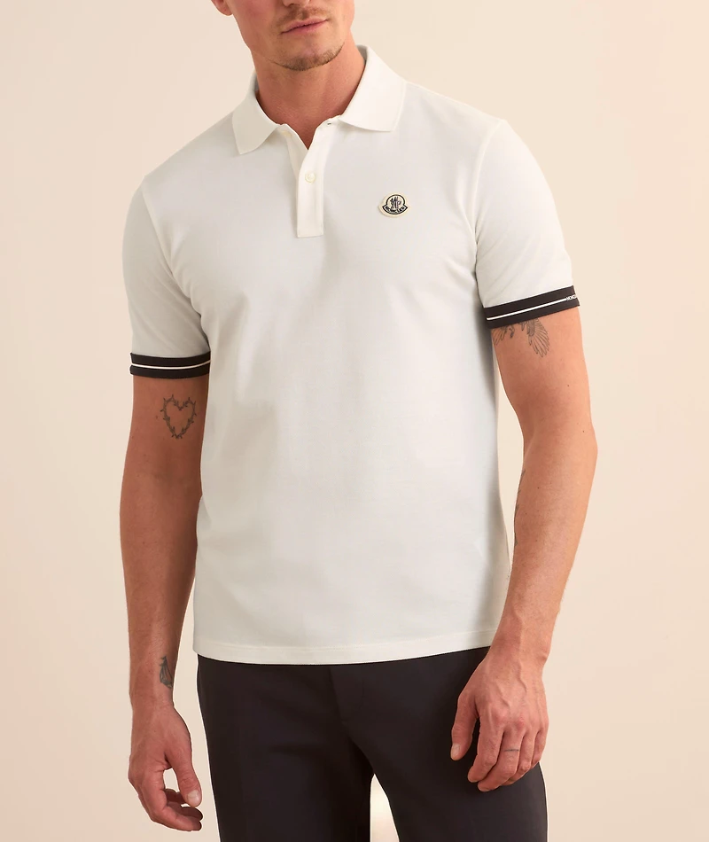 Contrast Tipped Sleeve Piqué Polo