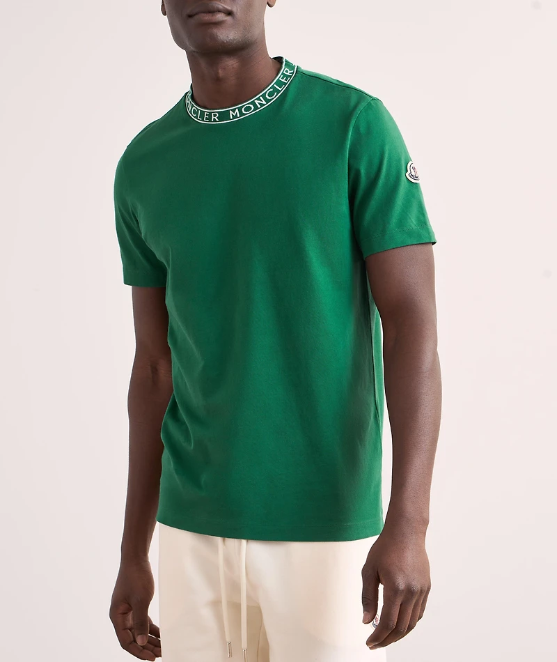 Logo Neck Cotton T-Shirt