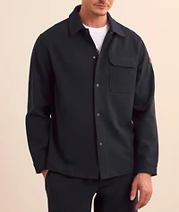 Stretch-Cotton Jersey Shirt Jacket