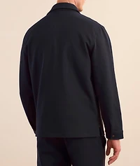 Stretch-Cotton Jersey Shirt Jacket
