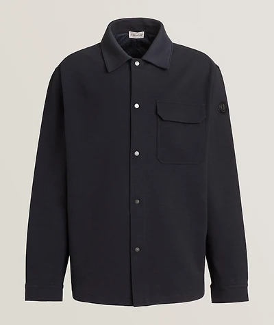 Stretch-Cotton Jersey Shirt Jacket