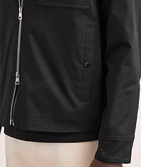Stretch-Cotton Zip Overshirt