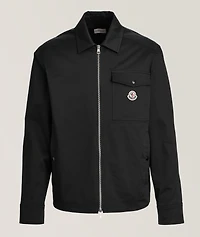 Stretch-Cotton Zip Overshirt