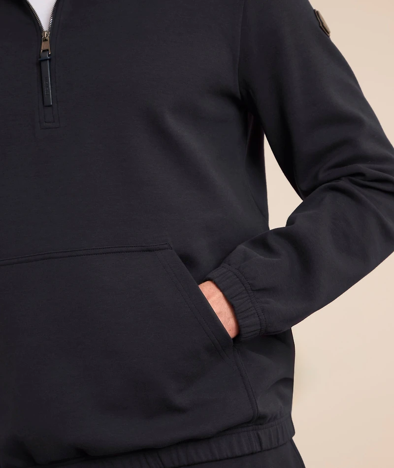 Stretch-Cotton Half-Zip Sweatshirt