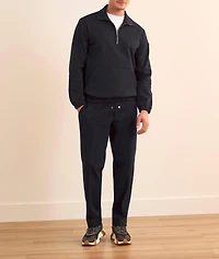 Stretch-Cotton Half-Zip Sweatshirt