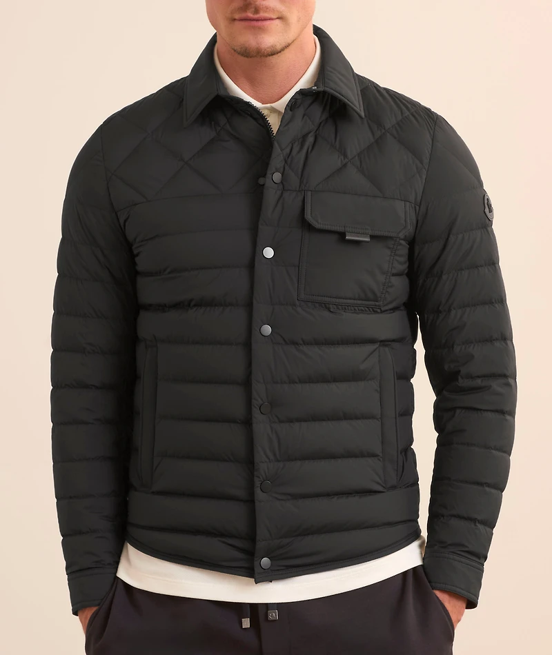 Iseran Quilted Down Shirt Jacket