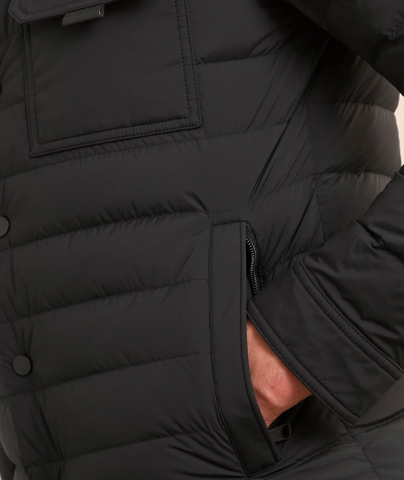 Iseran Quilted Down Shirt Jacket