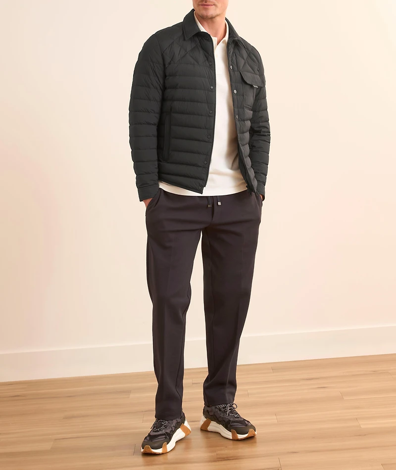 Iseran Quilted Down Shirt Jacket