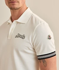 Cotton Piqué Cursive Logo Polo