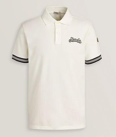 Cotton Piqué Cursive Logo Polo