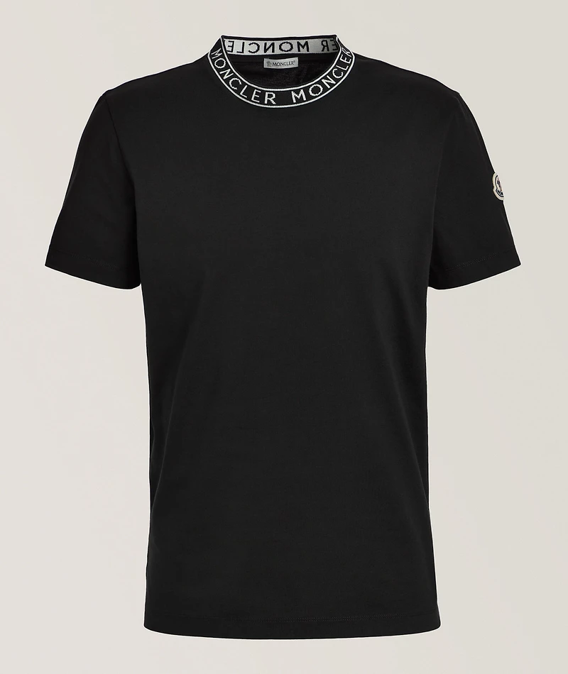 Logo Neck Cotton T-Shirt