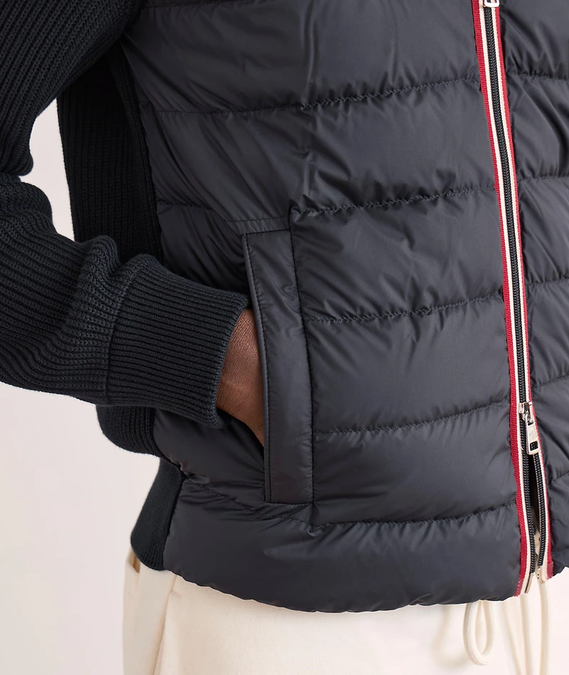 Tricot Hybrid Zip Cardigan