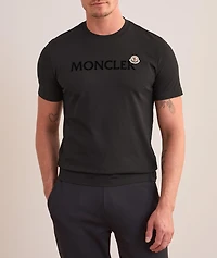 Flocked Logo Crewneck T-Shirt