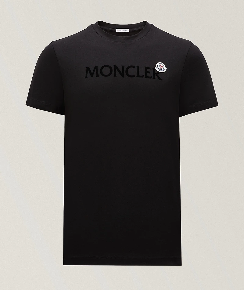 Flocked Logo Crewneck T-Shirt