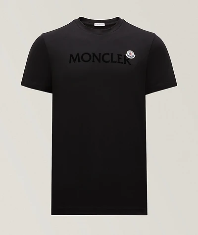 Flocked Logo Crewneck T-Shirt