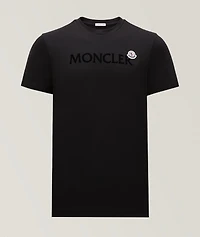 Flocked Logo Crewneck T-Shirt