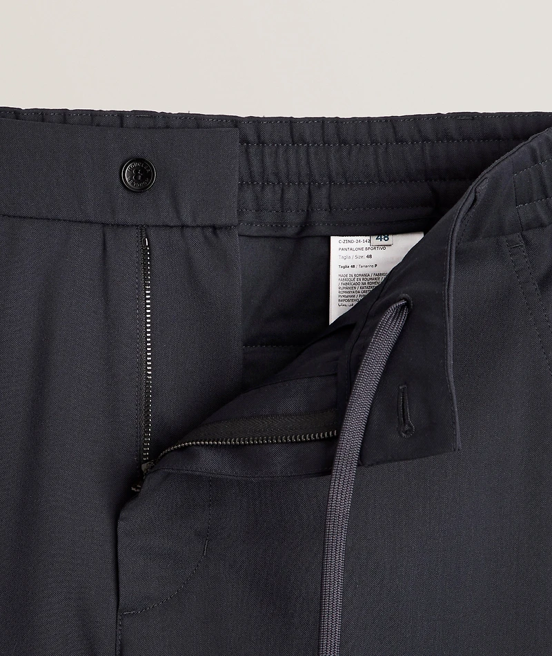 Wool-Blend Drawstring Pants