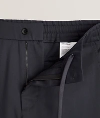 Wool-Blend Drawstring Pants