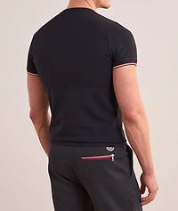 Tricolour-Trimmed Stretch-Cotton T-Shirt