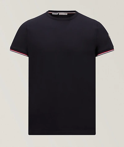Tricolour-Trimmed Stretch-Cotton T-Shirt
