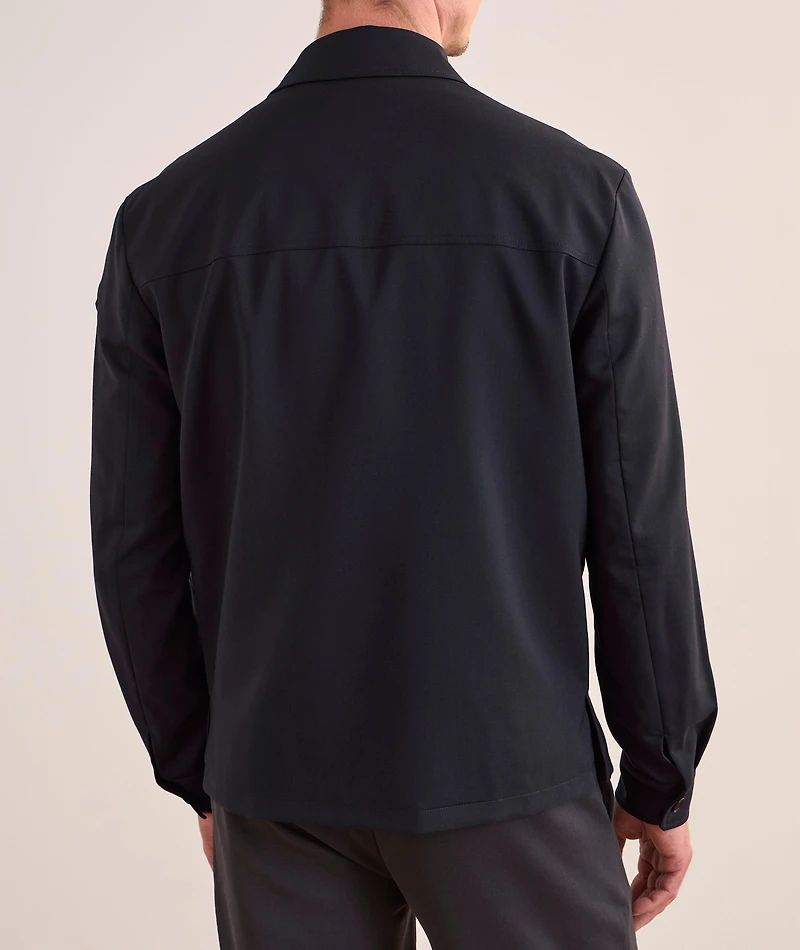 Wool-Blend Gabardine Overshirt