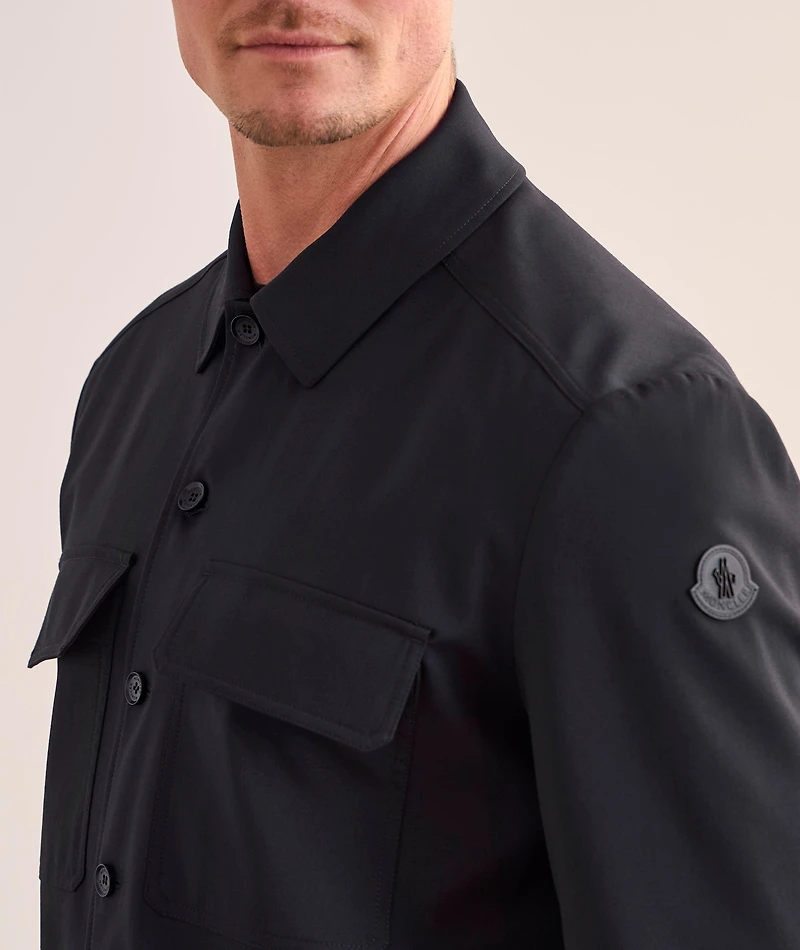 Wool-Blend Gabardine Overshirt
