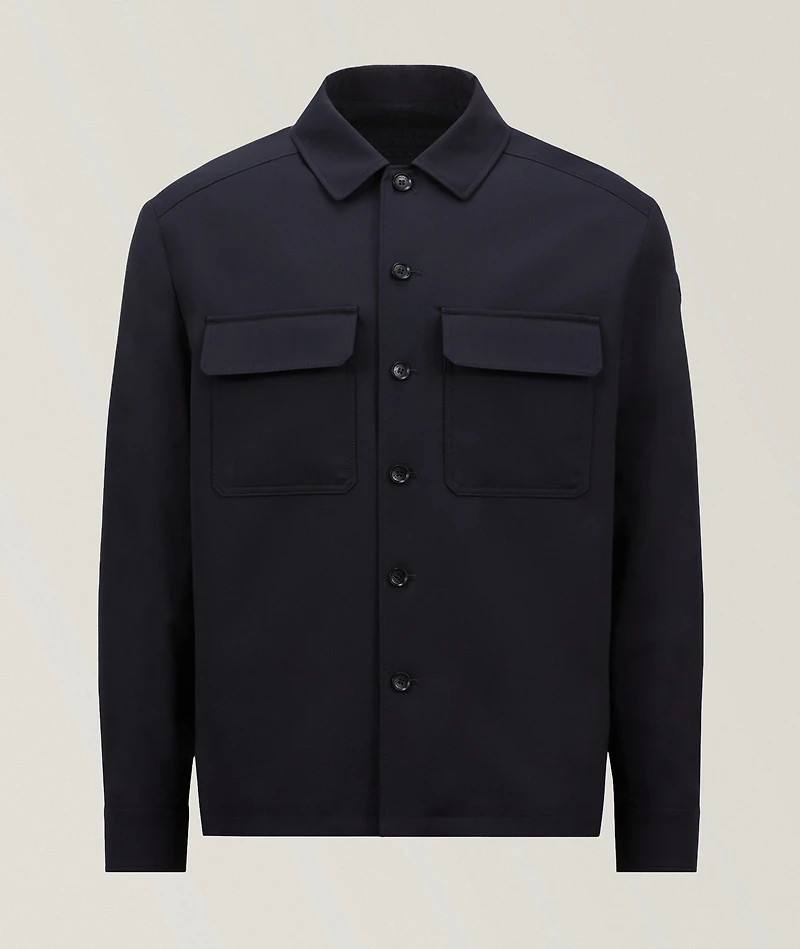 Wool-Blend Gabardine Overshirt