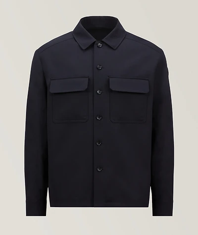Wool-Blend Gabardine Overshirt