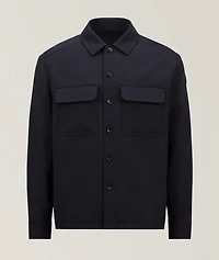 Wool-Blend Gabardine Overshirt