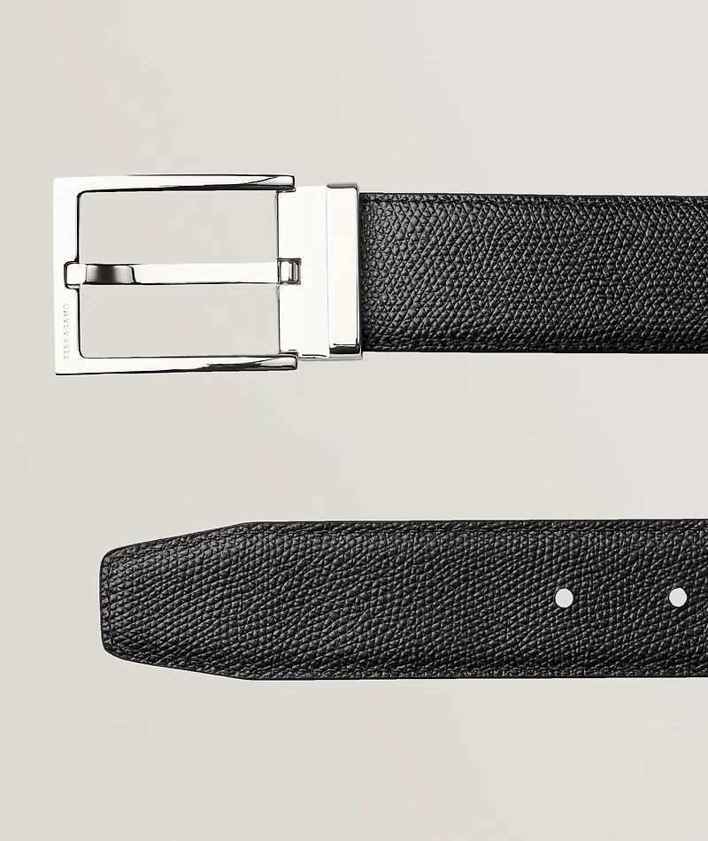 Reversible Rectangular Leather Belt