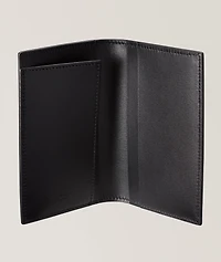 Embossed Logo Leather Bifold Cardholder
