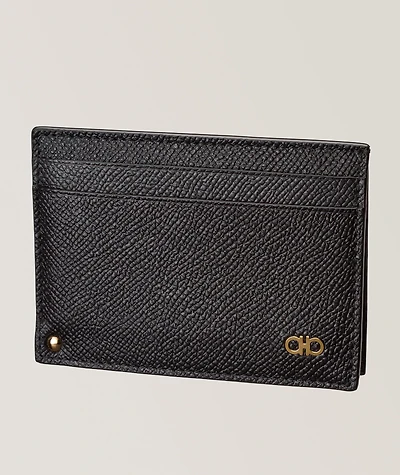 Micro-Gancio Grained Leather Cardholder