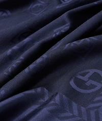 Monogram Jacquard Wool-Silk Scarf