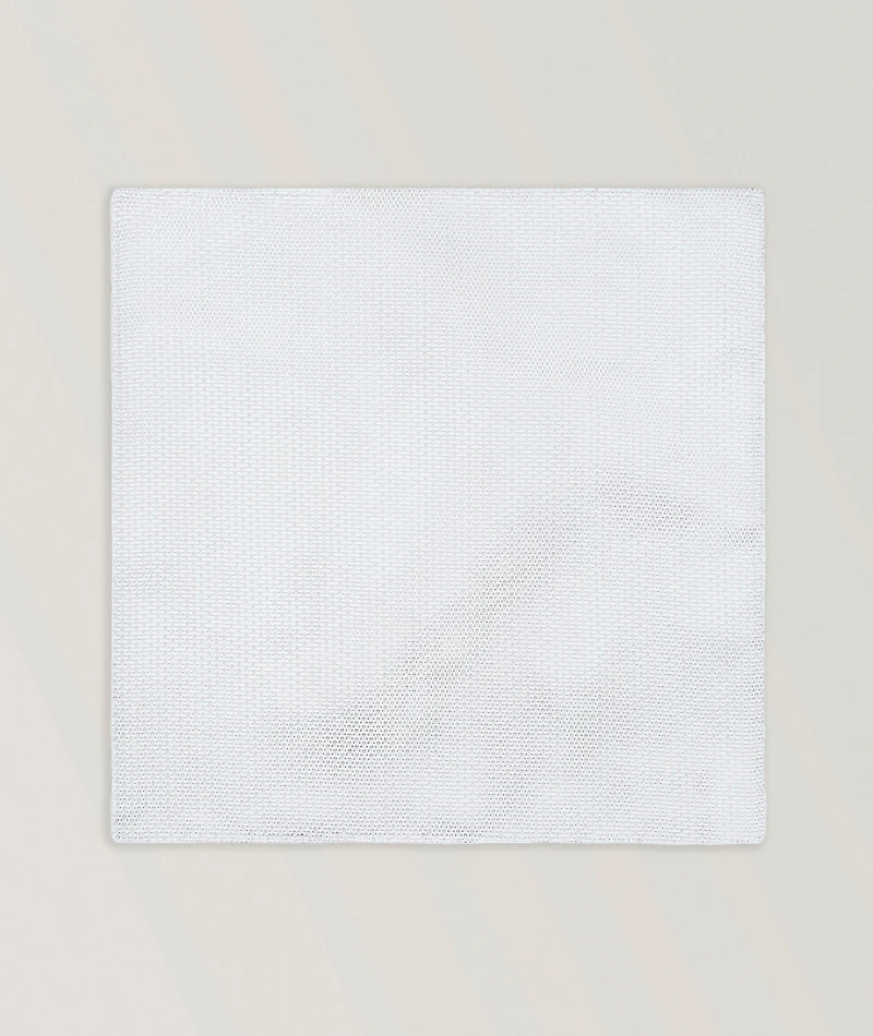 Geometric Jacquard Silk Pocket Square