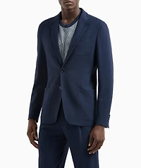 Upton Line Seersucker Virgin Wool Sport Jacket