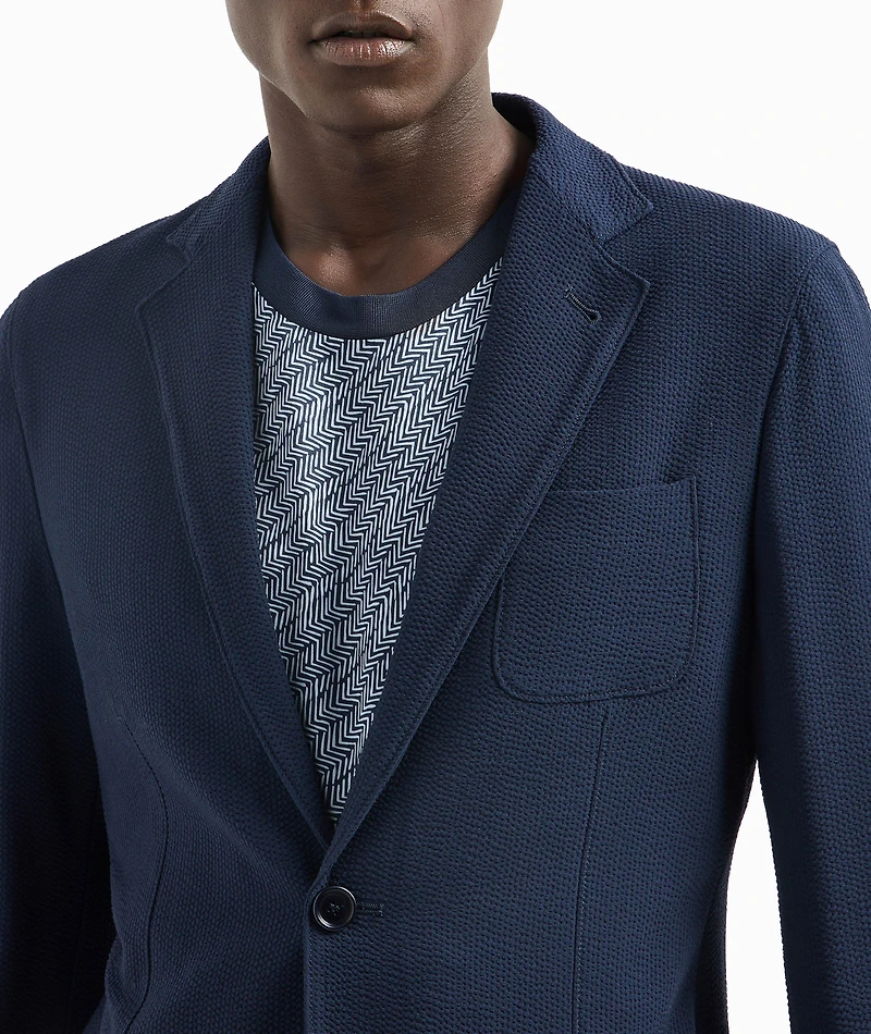 Upton Line Seersucker Virgin Wool Sport Jacket