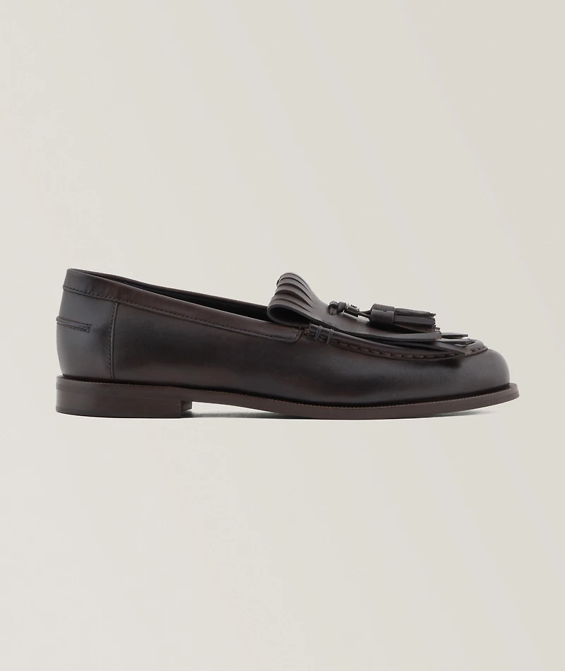 Tassel & Fringe Leather Loafers