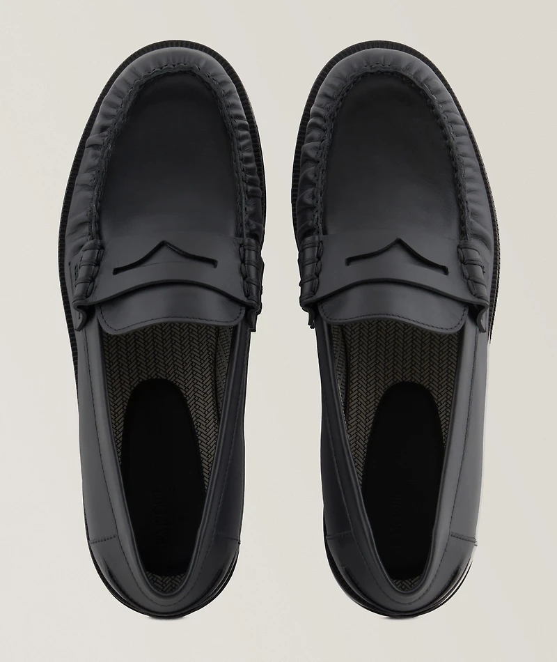Leather Moccasin Penny Loafers
