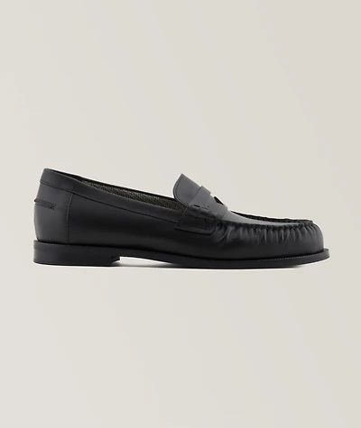 Leather Moccasin Penny Loafers