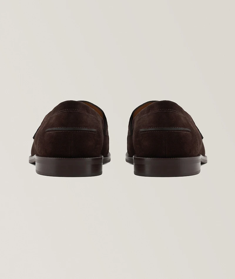 Suede Moccasin Penny Loafers