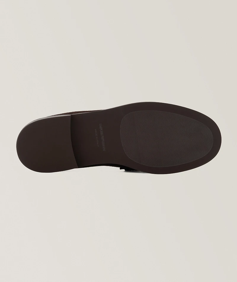 Suede Moccasin Penny Loafers