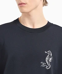 Seahorse Cotton Crewneck T-Shirt