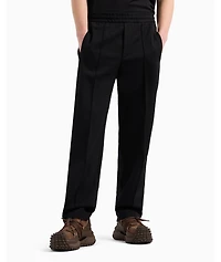 Cotton-Blend Jersey Logo Band Pants