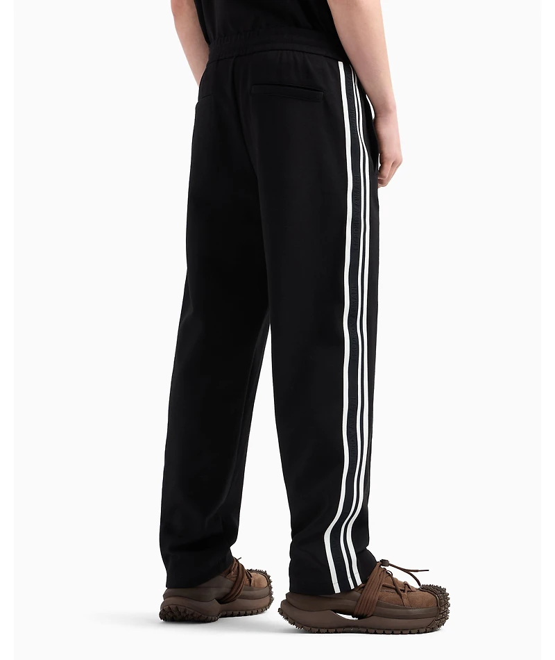 Cotton-Blend Jersey Logo Band Pants