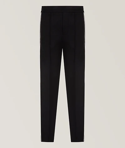 Cotton-Blend Jersey Logo Band Pants