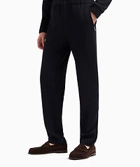 3D Textured Jersey-Wool Trousers